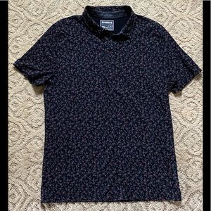Express moisture wicking floral printed polo SizeL